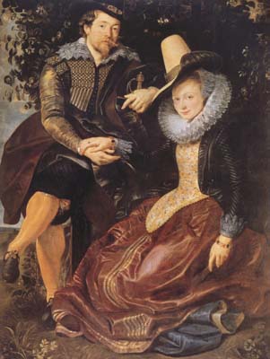 Ruben with his first wife Isabeela Brant in the Honeysuckle Bower (mk08)